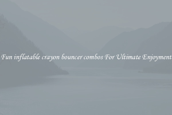 Fun inflatable crayon bouncer combos For Ultimate Enjoyment