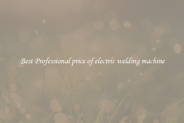 Best Professional price of electric welding machine