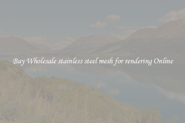 Buy Wholesale stainless steel mesh for rendering Online