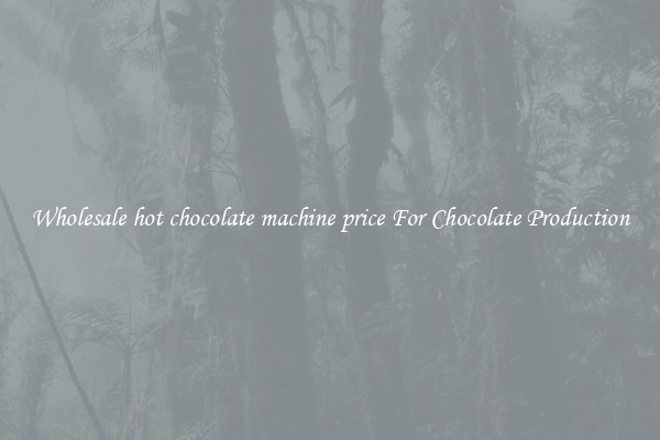 Wholesale hot chocolate machine price For Chocolate Production