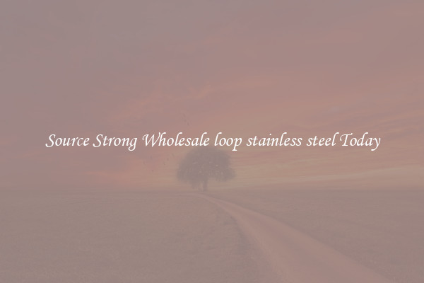 Source Strong Wholesale loop stainless steel Today