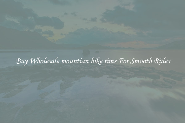 Buy Wholesale mountian bike rims For Smooth Rides
