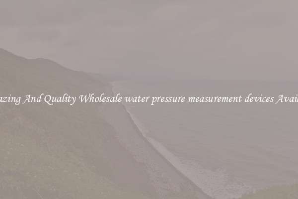 Amazing And Quality Wholesale water pressure measurement devices Available