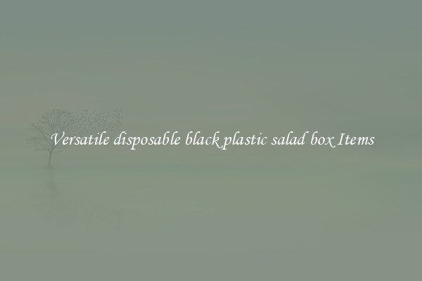 Versatile disposable black plastic salad box Items