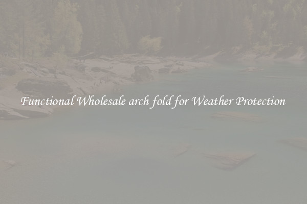 Functional Wholesale arch fold for Weather Protection 