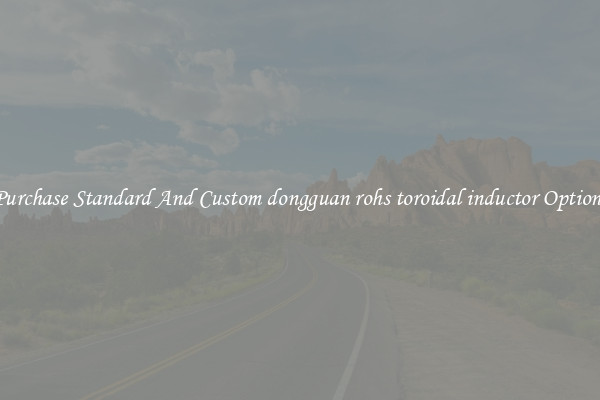 Purchase Standard And Custom dongguan rohs toroidal inductor Options