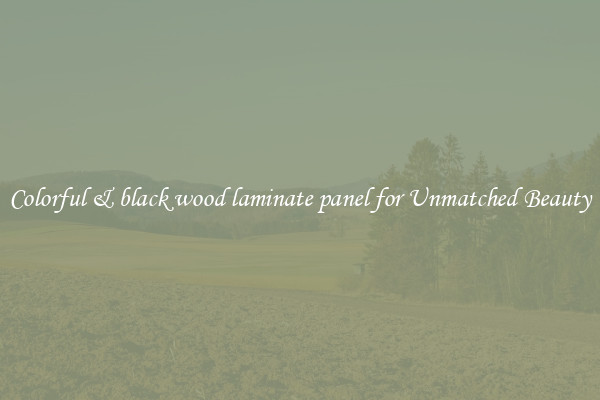 Colorful & black wood laminate panel for Unmatched Beauty